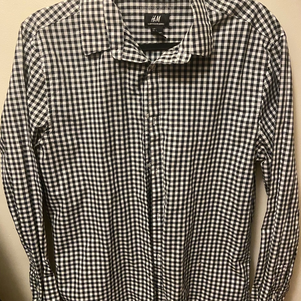 H&M Monochrome Gingham Men's Shirt
